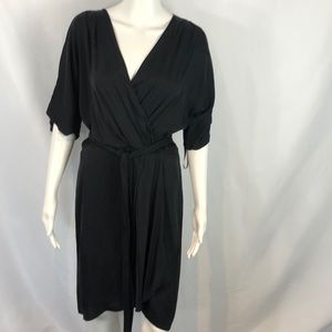 D Von Black Silk Wrap Belt